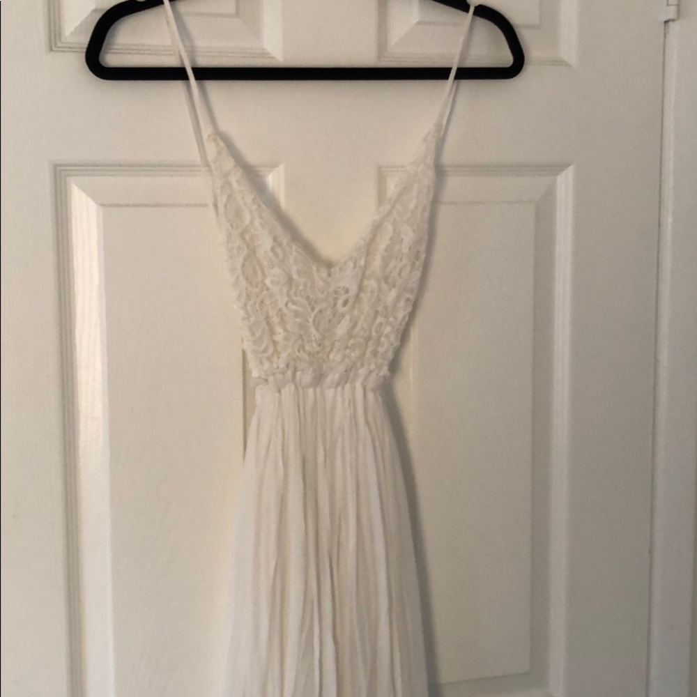 White floor length maxi